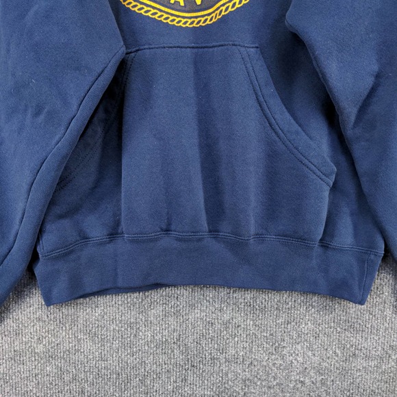 U.S. Navy Mens Pullover Hoodie Blue Size Small Vintage Made USA Graphic Logo - Picture 8 of 15